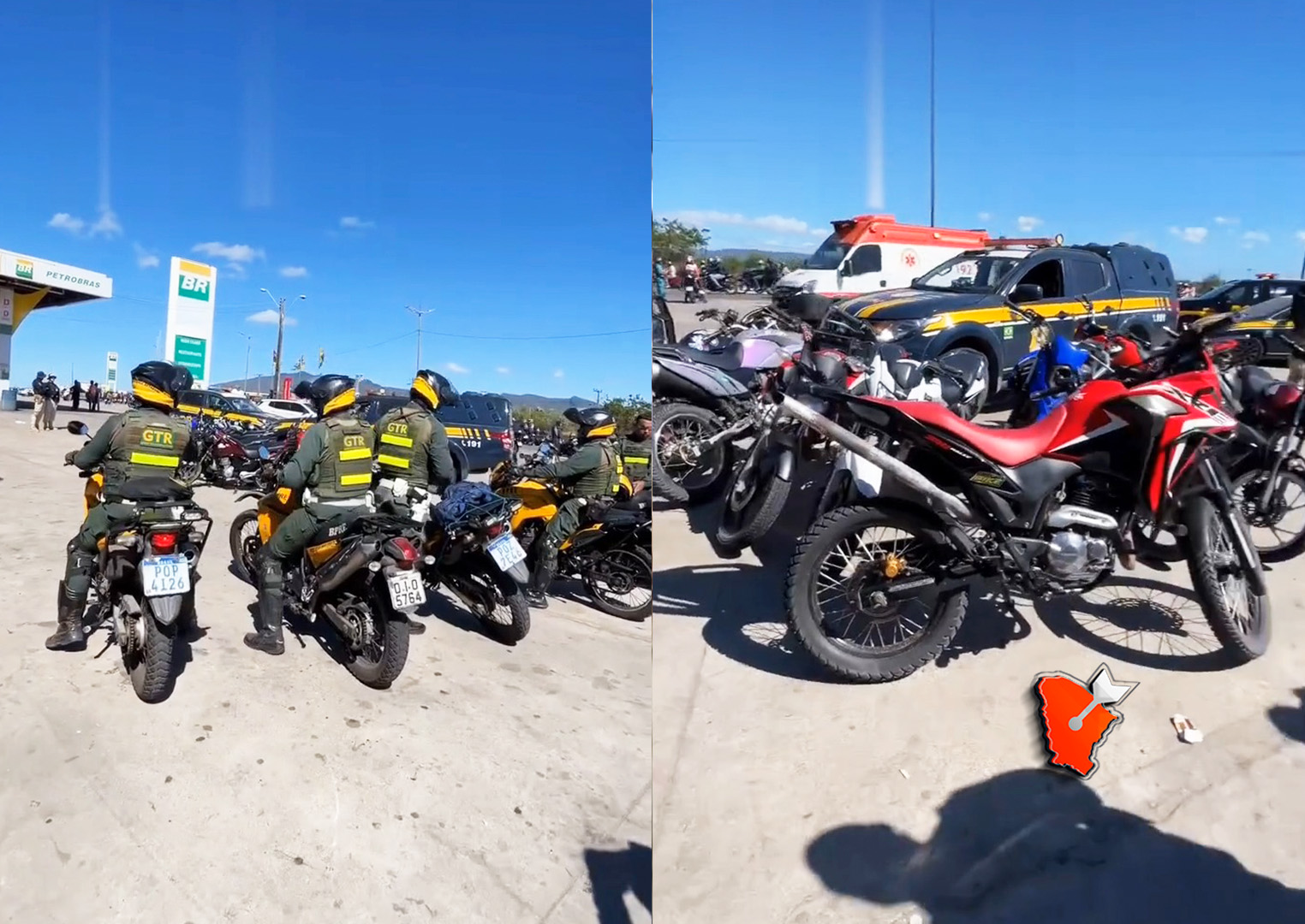 PRF e PRE apreendem motocicletas irregulares durante operação da 40ª Moto Romaria