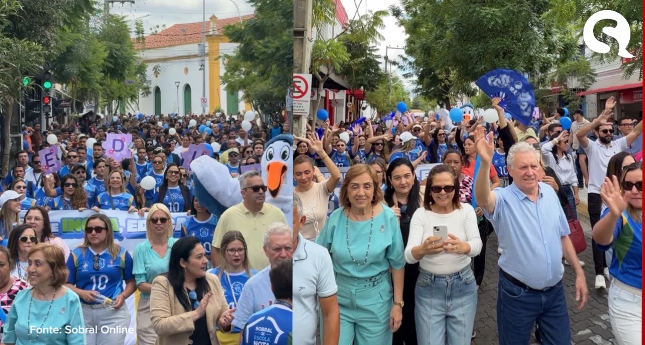 Sobral realiza caminhada para celebrar resultados de excelência na educação