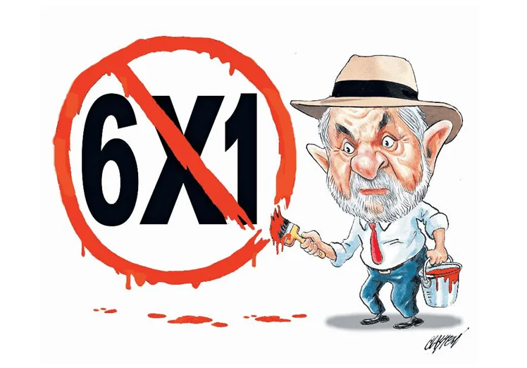 Charge de Clayton sobre o placar de 6×1
