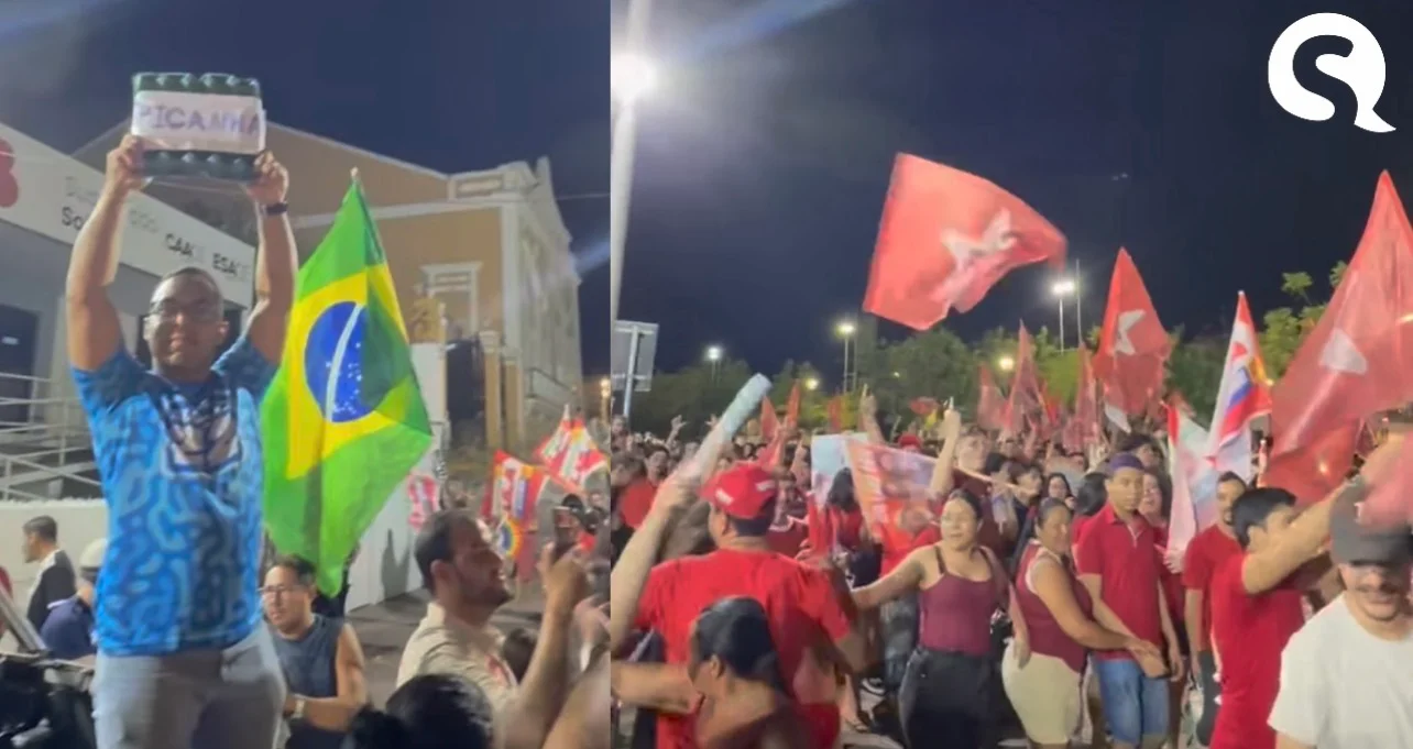 Provocação com bandeja de ovos e gritos contra Bolsonaro marcam caminhada pró-Lula em Sobral