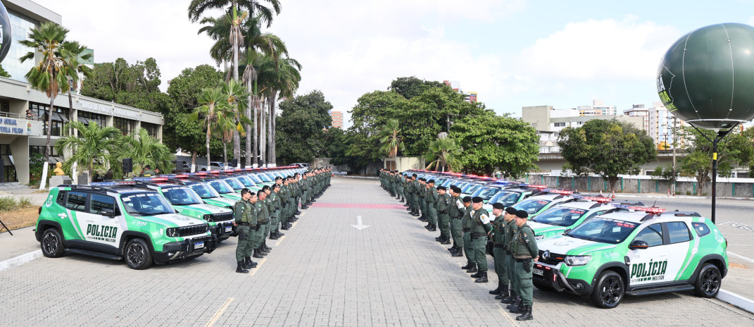 Polícia Militar do Ceará recebe 40 novas viaturas para reforçar policiamento em 19 municípios